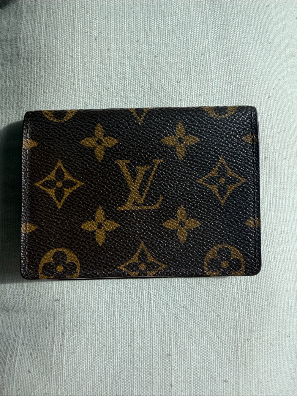 Louis Vuitton Monogram Canvas Card & Key Holder in Brown and Gold